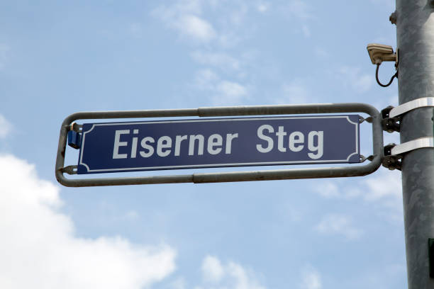 istock Iron Bridge Bridge Sign, Frankfurt 1167171241