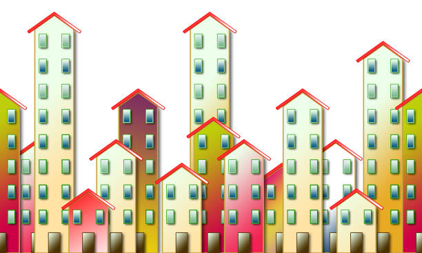 istock Public housing concept image painted on a old brick wall - I'm the copyright owner of the graffiti images used in this picture 1167171408