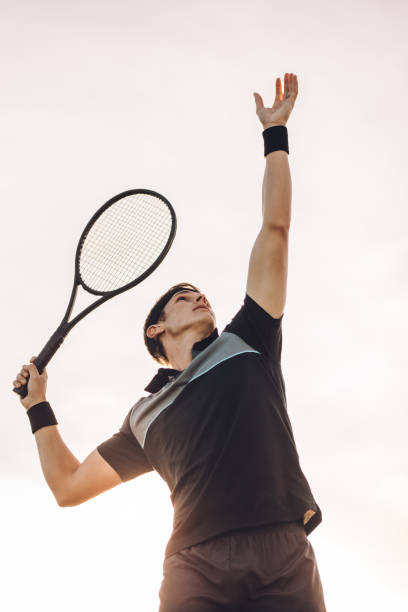 istock Professional tennis player serving 1167173975