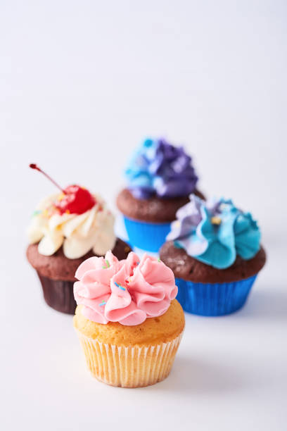 istock Cupcakes variety on a neutral background. Sweet food. Copy space 1167176967