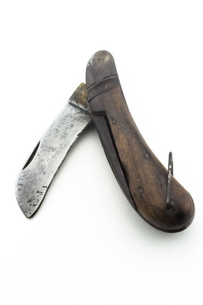 istock Antique vintage rusted sailor jackknife on white background 1167178962