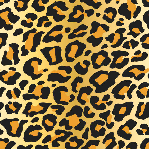 Seamless Vector Leopard Fur Pattern Stylish Fashionable Wild
