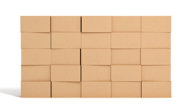 istock wall of cardboard box on white backgroaund 3d rendering 1167180071
