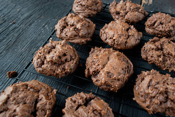 istock baked chocolate chip cookies on wire rack 1167180197