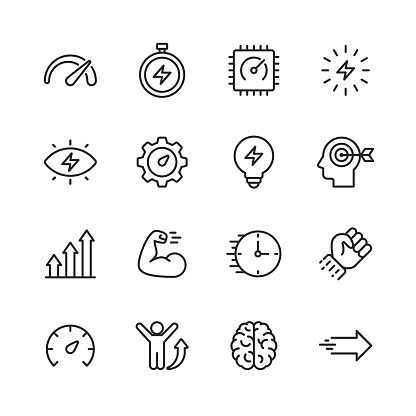 16 Performance Outline Icons.