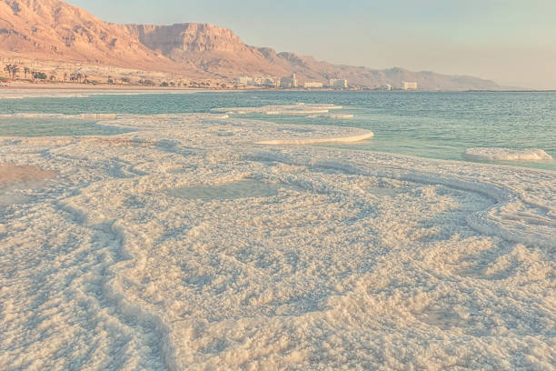 istock Dead Sea with hotels on the shore 1167182325