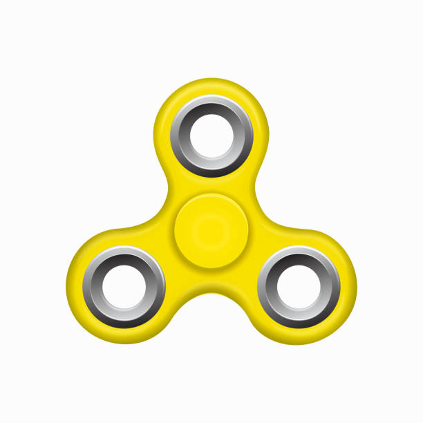 istock Red colorful spinner on a white background. Hand fidget spinner toy - stress and anxiety relief. Modern children's toy - spinner. 1167182396
