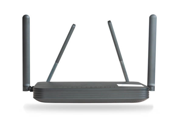 istock Black Wireless Router 5G  isolated on white background 1167186187