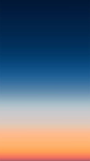 illustrations, cliparts, dessins animés et icônes de vue panoramique aérienne verticale abstraite du maillage de gradient de lever de soleil au-dessus de l'océan. rien que le ciel et l'eau. belle scène sereine. illustration de vecteur - mer horizon bleu