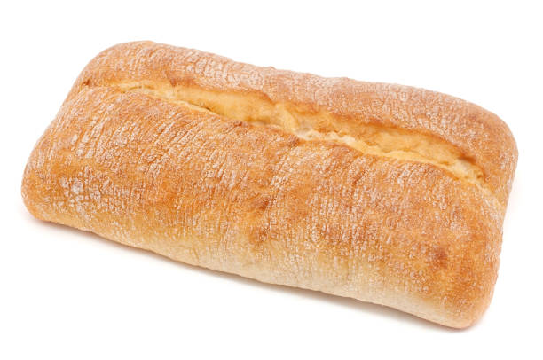 istock Italian ciabatta bread isolated on white 1167187563