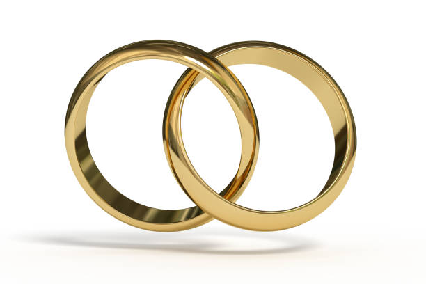 istock 3d render of golden ring isolated on white background 1167190923
