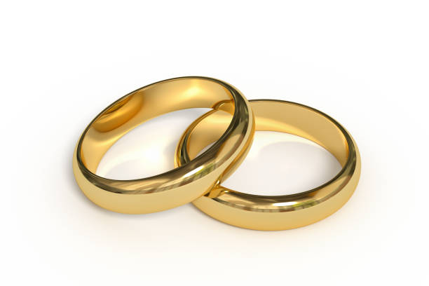 istock 3d render of golden ring isolated on white background 1167191474