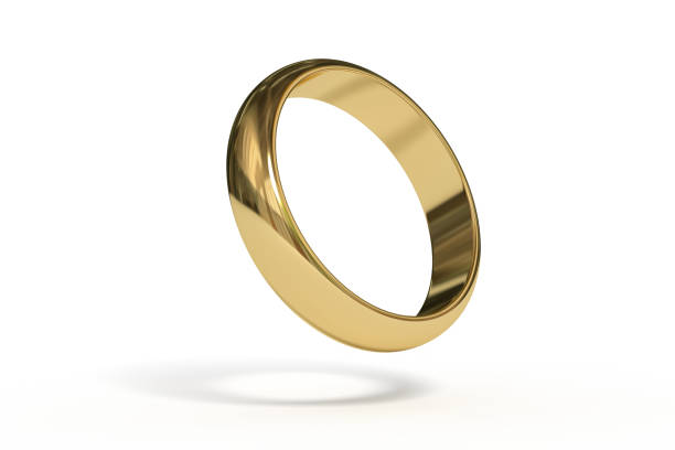 istock 3d render of golden ring isolated on white background 1167191534