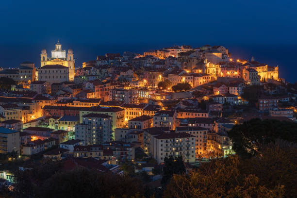 istock Italian Riviera, Imperia by night 1167191556
