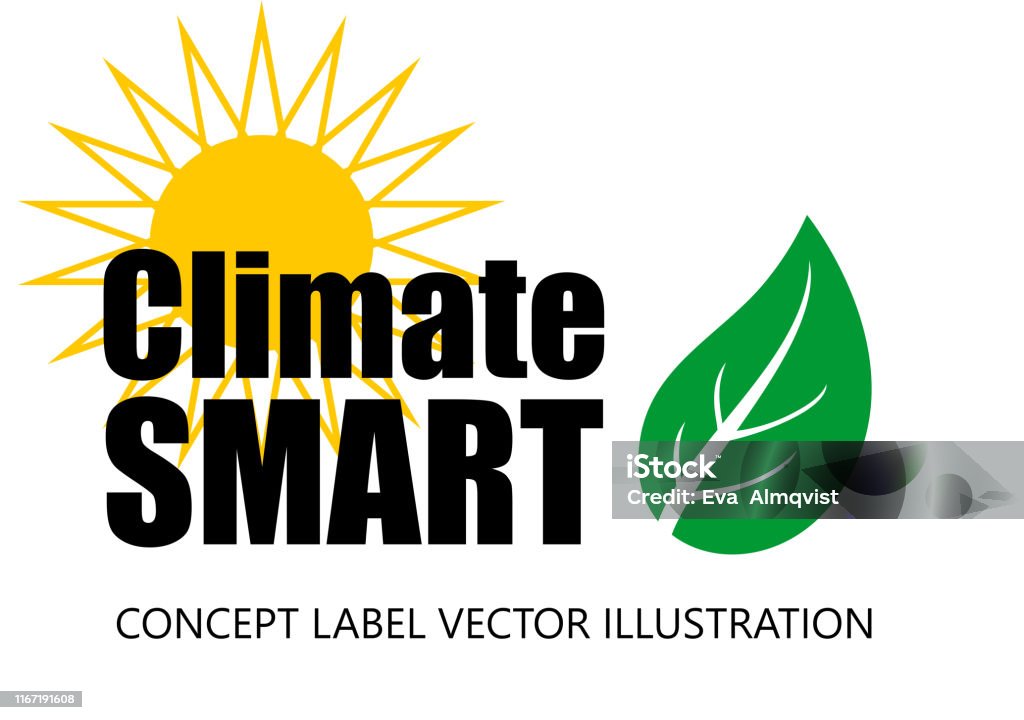 Climate Smart Approach Icon Vector Illustration With Text Climate Smart To Indicate Focus On ...