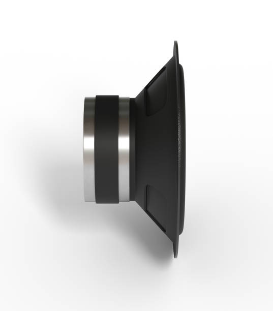 istock black stereo dynamic on white background. sound equipment. audio appliances. 3d rendering 1167191941