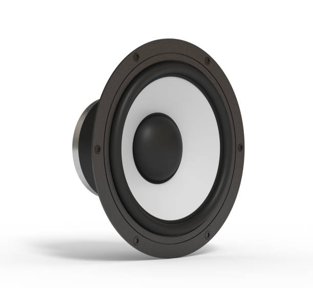 istock black stereo dynamic on white background. sound equipment. audio appliances. 3d rendering 1167192039