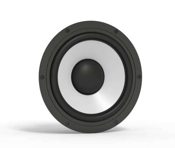 istock black stereo dynamic on white background. sound equipment. audio appliances. 3d rendering 1167192048