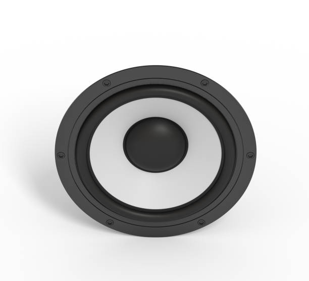 istock black stereo dynamic on white background. sound equipment. audio appliances. 3d rendering 1167192670