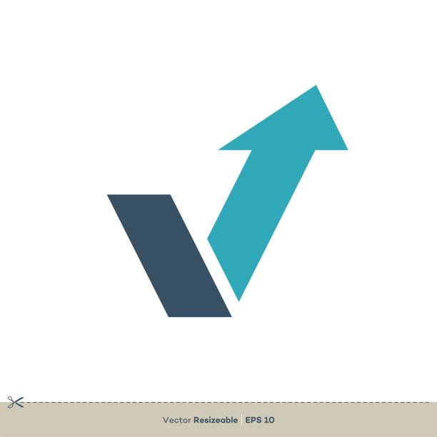 ilustrações de stock, clip art, desenhos animados e ícones de v letter logo template illustration design. vector eps 10. - letra v