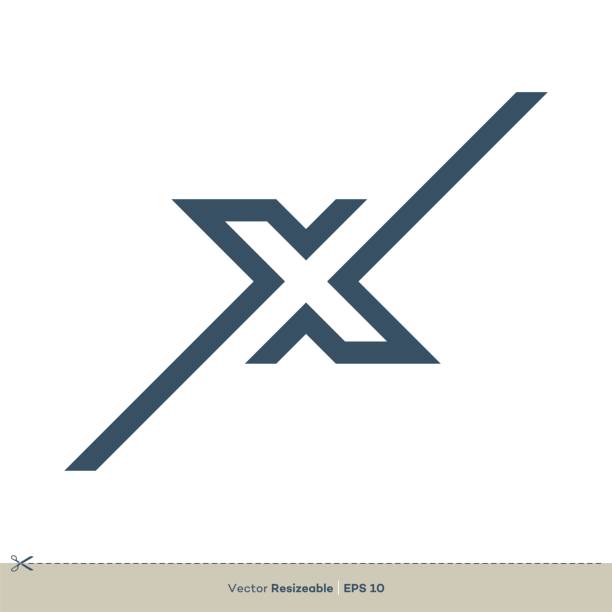 x letter logo szablon ilustracja projekt. wektor eps 10. - letter x illustrations stock illustrations