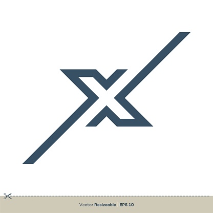 X Letter Logo Template Illustration Design Vector Eps 10 Stock Illustration  - Download Image Now - iStock