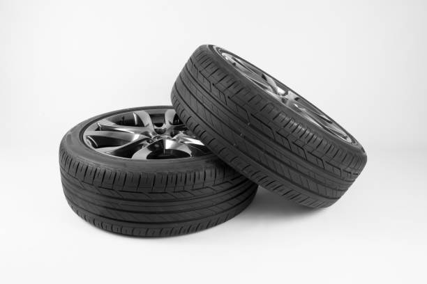 istock isolated tires and wheels for the car  on a white background 1167200137