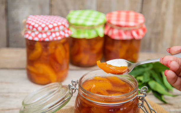 istock Preservation of nectarine jam. Selective focus. food. 1167204090
