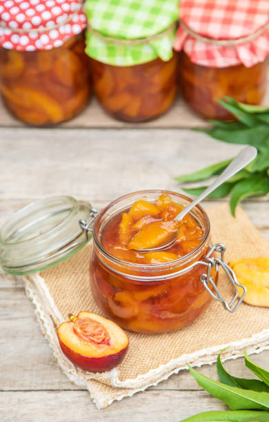 istock Preservation of nectarine jam. Selective focus. food. 1167204093