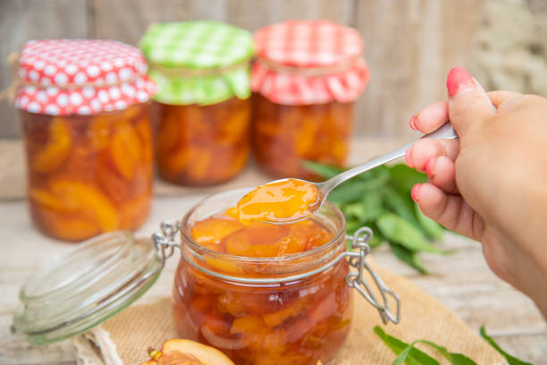 istock Preservation of nectarine jam. Selective focus. food. 1167204196