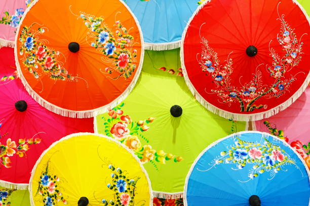 istock Colorful paper umbrellas handmade 1167211804