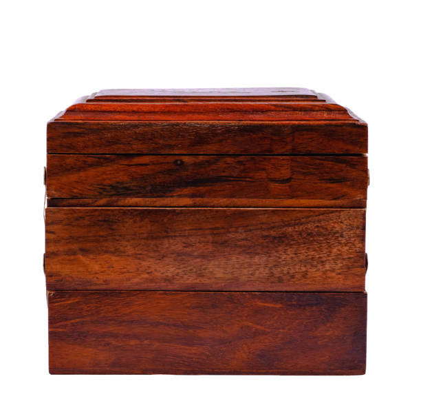 istock Wooden jewelry box, on a white background, side view 1167212040