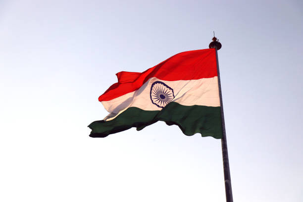 istock Indian flag waving in the wind. 1167213159