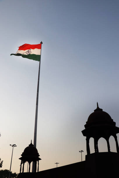 istock Indian flag waving in the wind. 1167213180