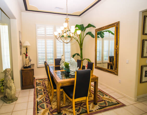 istock Dining Room With Wooden Table And Chairs 1167213630
