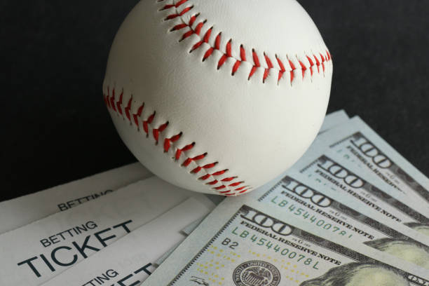 Betting on baseball stock photo