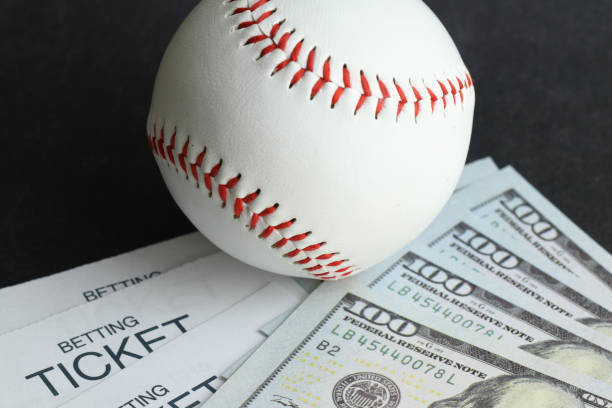 Betting on baseball stock photo