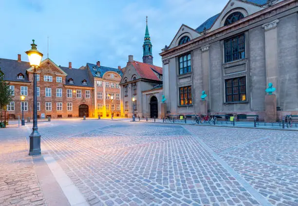 Vector illustration of Copenhagen. University building.