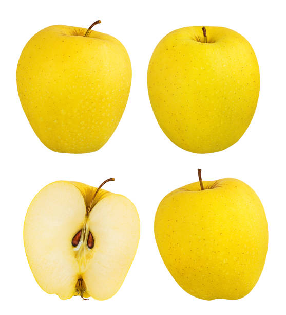 istock Yellow apple isolated on white background with clipping path 1167220386
