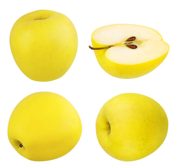 istock Yellow apple isolated on white background with clipping path 1167221533