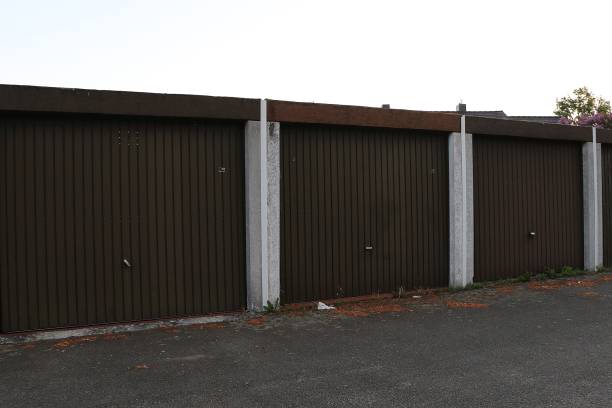 istock a long row of closed garages 1167228717