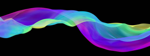 istock Wave fabric shape color background. Art design for your design project, 3d render 1167231197
