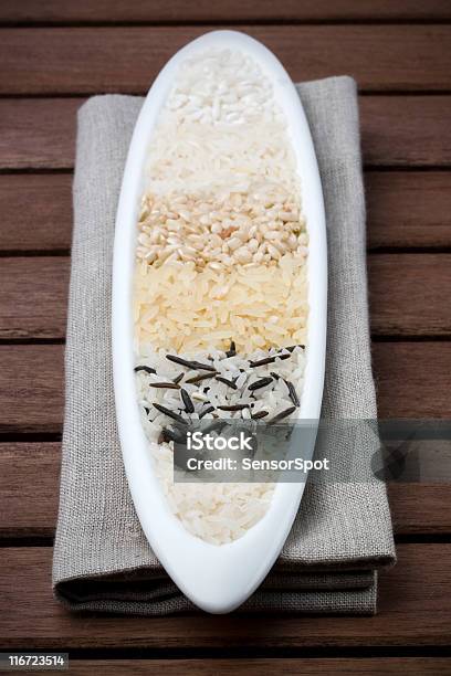 Foto de Rices e mais fotos de stock de Arroz - Alimento básico - Arroz - Alimento básico, Variação, Alimentação Saudável