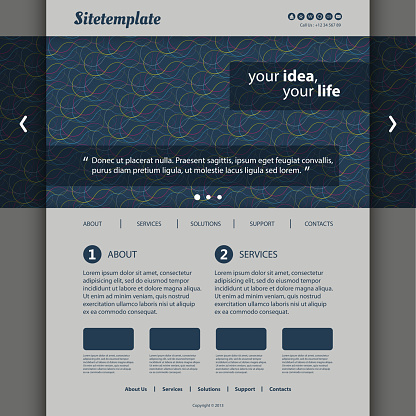 Sample Website Simple One One Page Website Template Stock Illustration - Download Image Now ...