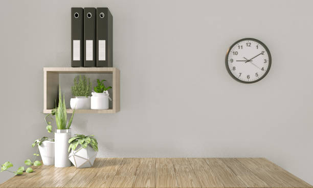 istock Mock up top table office with decoration on room mock up design.3D rendering 1167238145