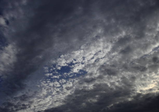 istock Beautiful cobbled blue sky with altocumulus 1167238944