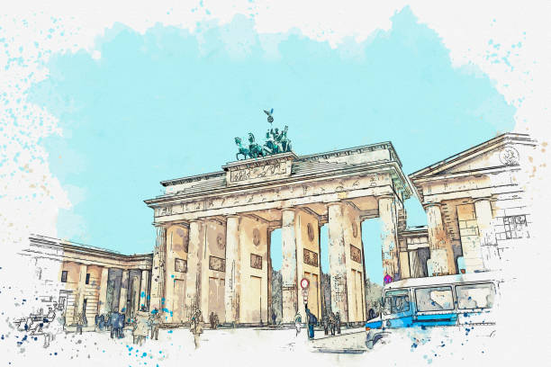 istock Illustration of the Brandenburg Gate 1167243481