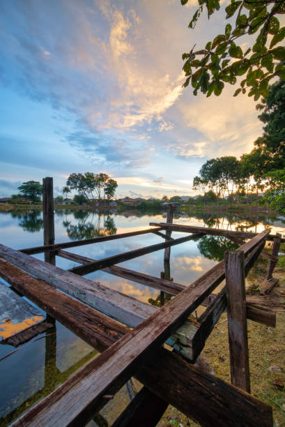 istock Beautiful sunset at Kampung Temiang in Ipoh, Malaysia 1167245127