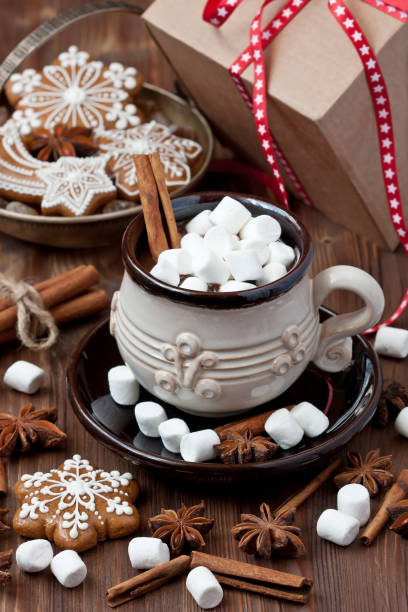 istock Christmas time composition with cookies and hot chocolate 1167246911