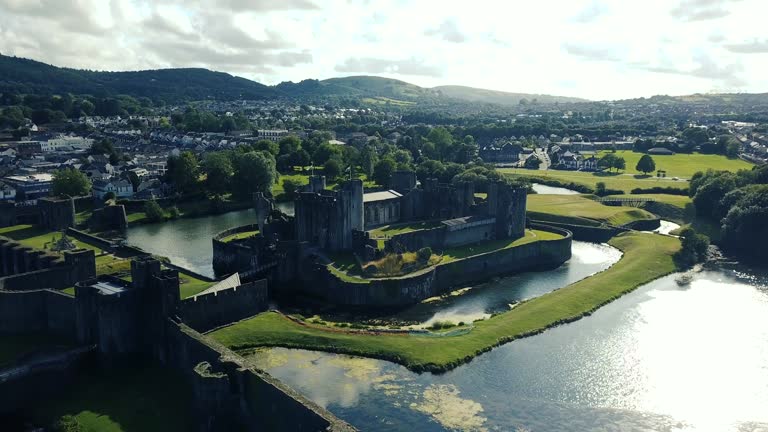 Caerphilly Castle Aerial View